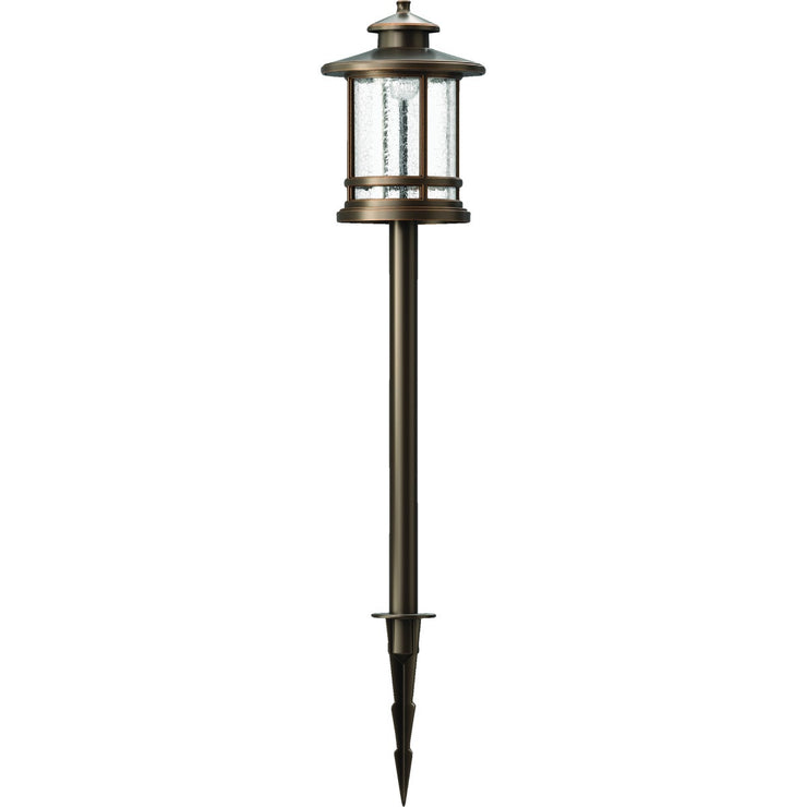 Image of Nebo LED Oil-Rubbed Bronze All-Weather Metal 200 Lm. Round Crackle Glass Path Light