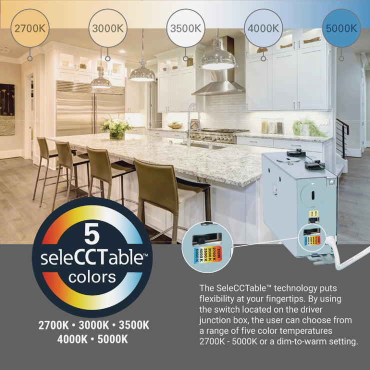 Image of Halo 4 In. 5 CCT LED Canless Recessed Downlight, White