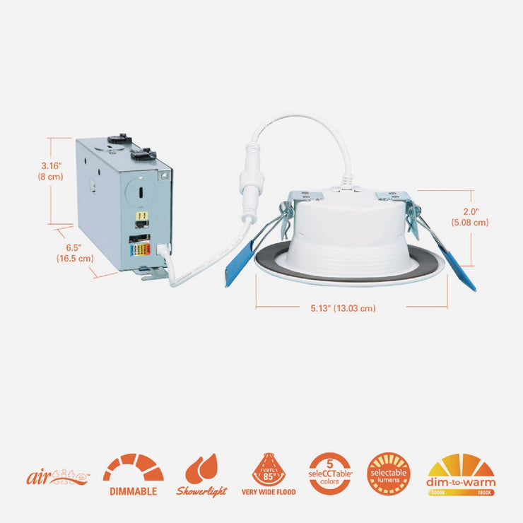 Image of Halo 4 In. 5 CCT LED Canless Recessed Downlight, White