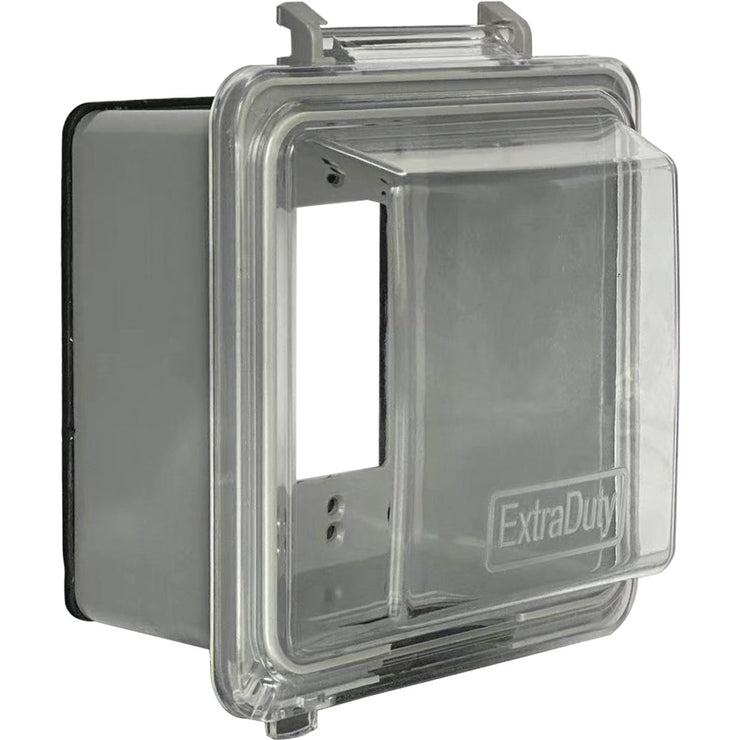 Image of Southwire 31-In-1 Dual Gang Clear Non-Metallic While In-Use Extra-Duty Rated Multi-Use Cover