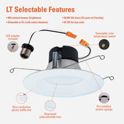 Image of Halo 5/6 In. 5CCT LED Retrofit Baffle Downlight