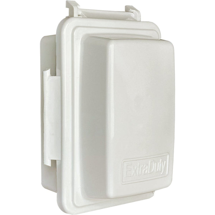 Image of Southwire 14-In-1 Single Gang White Non-Metallic Vertical/Horizontal While In-Use Extra-Duty Rated Multi-Use Cover