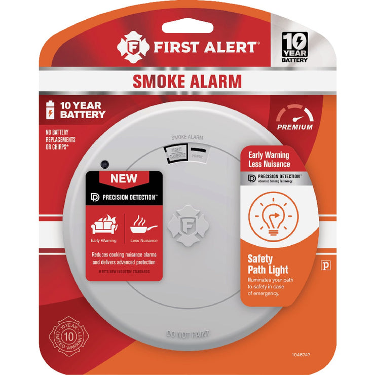Image of First Alert 10-Year Battery Photoelectric Smoke Alarm with Safety Path Light
