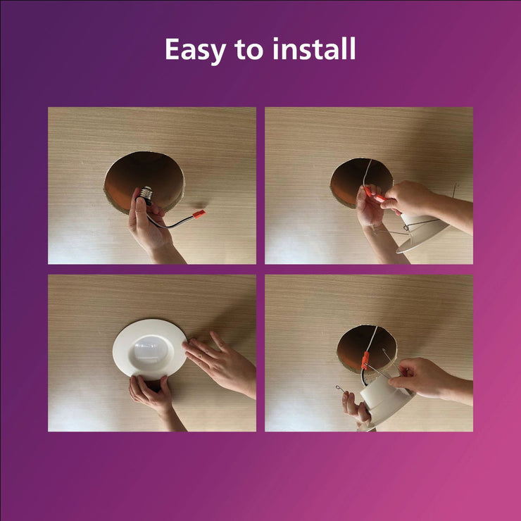 Image of Philips 6 In. White Selectable CCT LED Retrofit Recessed Light Kit (2-Pack)