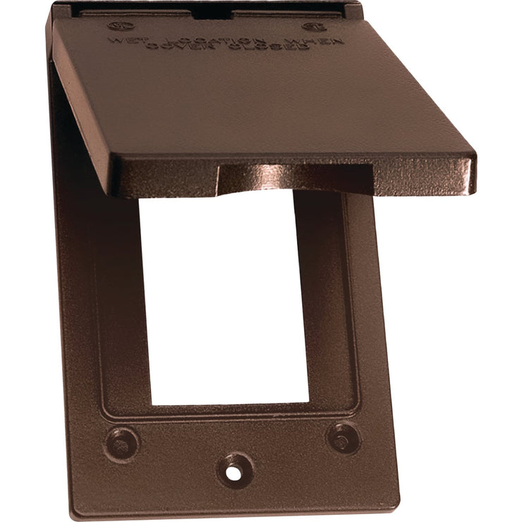 Image of Southwire Single Gang Vertical Bronze Weatherproof GFCI Cover