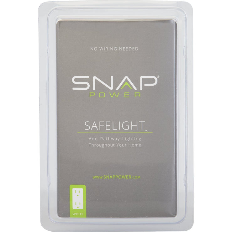 Image of SnapPower SafeLight Single Gang Decorative Wall Plate, White