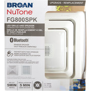 Image of Broan-NuTone Sensonic 11 In. x 9-3/4 In. x 2 In. White Bath Exhaust Fan Upgrade Kit with Bluetooth Speaker & LED Light