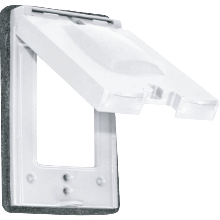 Image of Southwire 10-In-1 Single Gang Non-Metallic Multi-Use White Weatherproof Cover