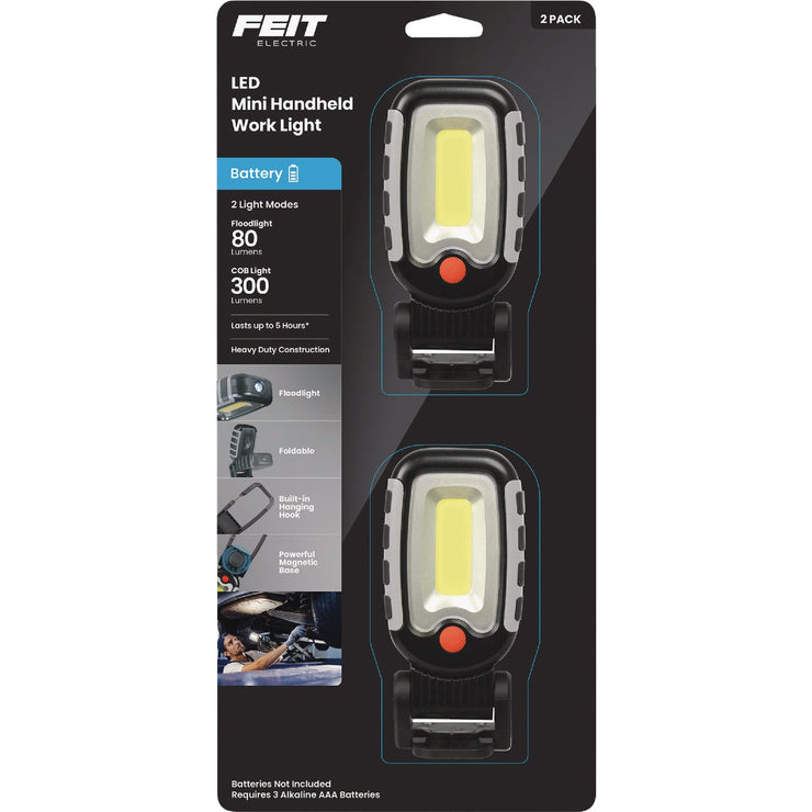 Image of Feit Electric 300 Lm. LED Mini Adjustable Handheld Work Light (2-Pack)