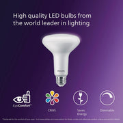 Image of Philips Ultra Definition 65W Equivalent BR30 Medium Daylight LED Floodlight Light Bulb (3-Pack)