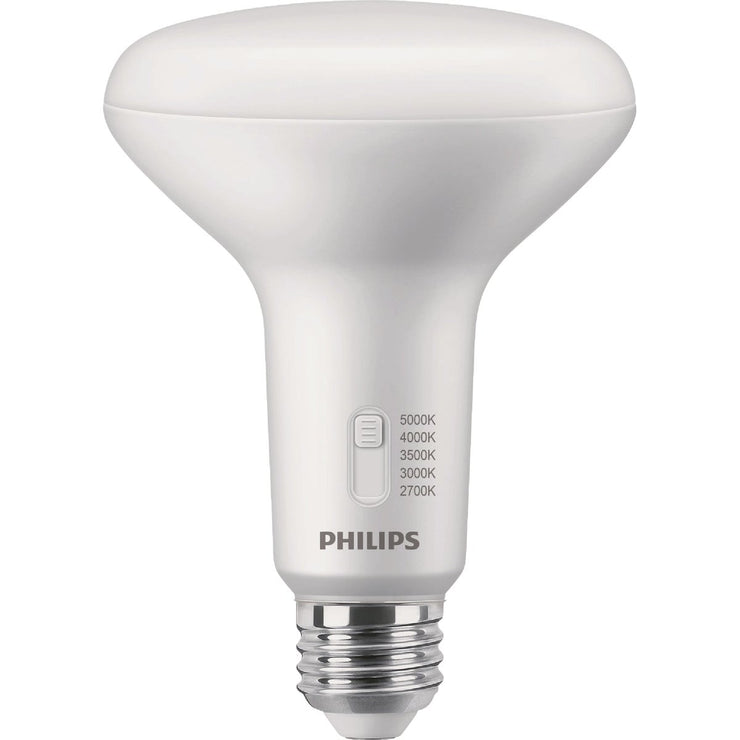 Image of Philips 65W Equivalent 5CCT BR30 Medium Dimmable LED Floodlight Light Bulb (3-Pack)