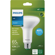Image of Philips Ultra Efficient 65W Equivalent Daylight BR30 Medium LED Floodlight Light Bulb
