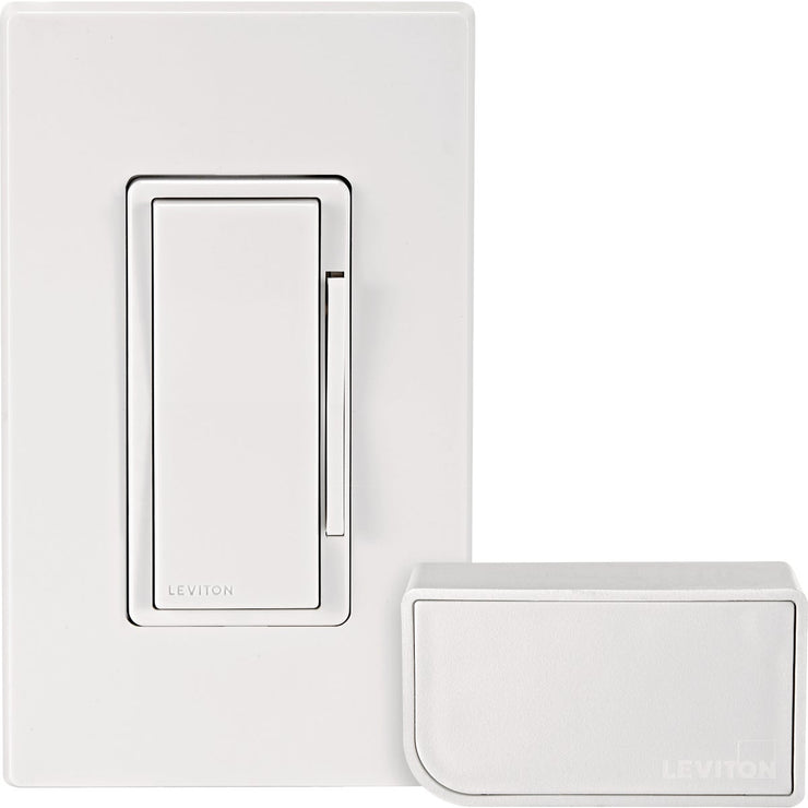 Image of Leviton Decora Smart White No-Neutral Dimmer & Wi-Fi Bridge Kit