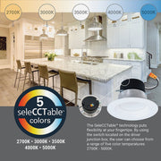 Image of Halo LT 4 In. IC Rated 5CCT LED Recessed Light Kit, 650 Lm.