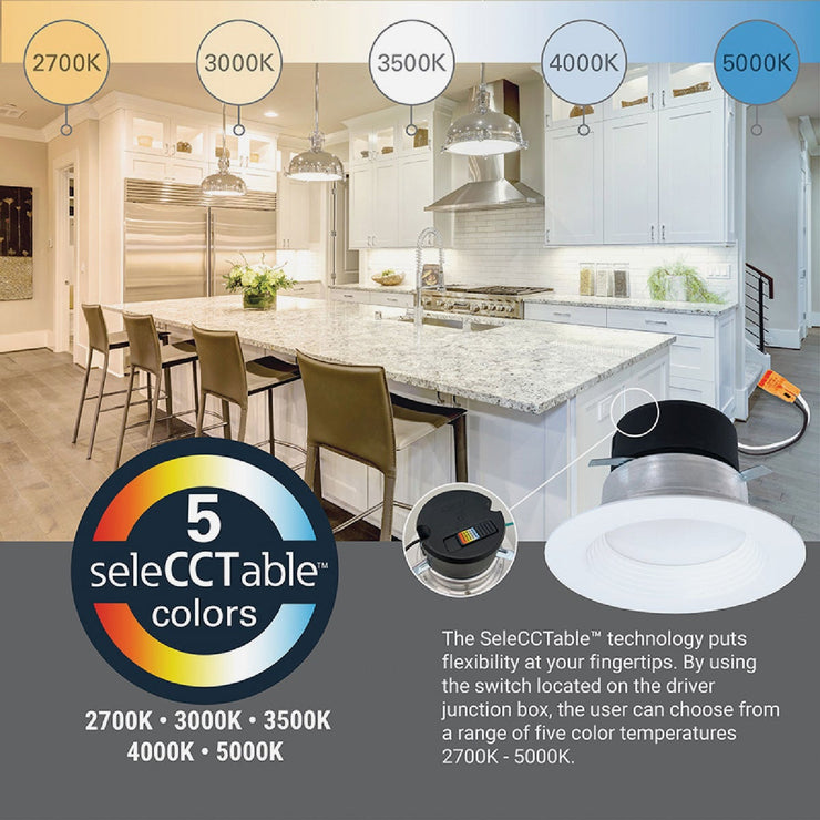 Image of Halo LT 4 In. IC Rated 5CCT LED Recessed Light Kit, 650 Lm.