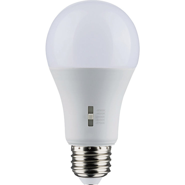 Image of Satco 75W Equivalent 5CCT-Selectable A19 Dimmable Traditional LED Light Bulb