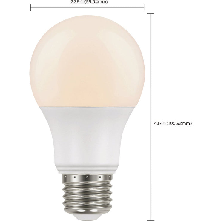 Image of Satco Nuvo 60W Equivalent Warm White A19 Medium Dusk To Dawn LED Light Bulb