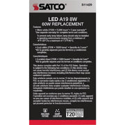 Image of Satco Nuvo 60W Equivalent Warm White A19 Medium Dusk To Dawn LED Light Bulb