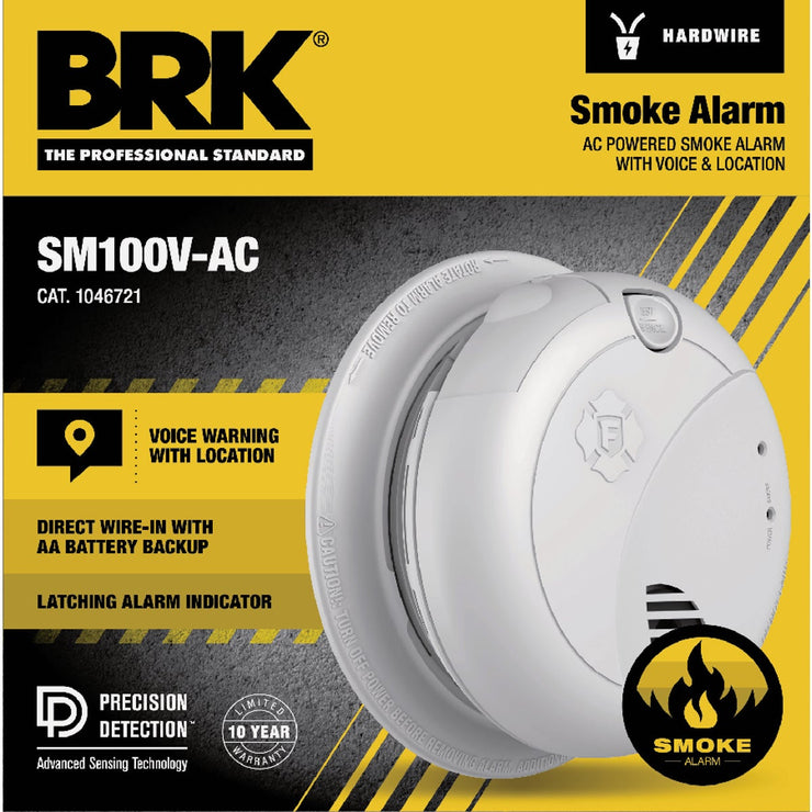 Image of BRK Hardwired Photoelectric Smoke Alarm with Voice Alerts
