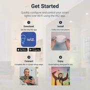 Image of Halo 4 In. White CCT Tunable Smart LED Downlight Connected by WiZ Pro, 600 Lm.