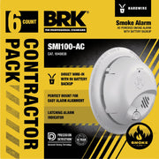 Image of BRK Interconnect Hardwired Ionization Smoke Alarm (6-Pack)