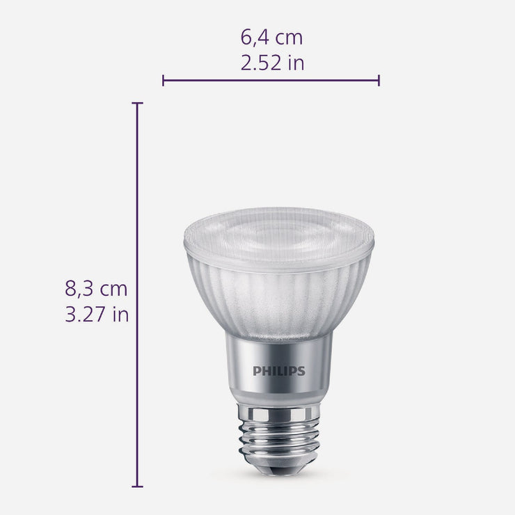Image of Philips Ultra Definition Warm Glow 50W Equivalent PAR20 Medium Soft White LED Floodlight Light Bulb (2-Pack)