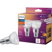 Image of Philips Ultra Definition Warm Glow 50W Equivalent PAR20 Medium Soft White LED Floodlight Light Bulb (2-Pack)