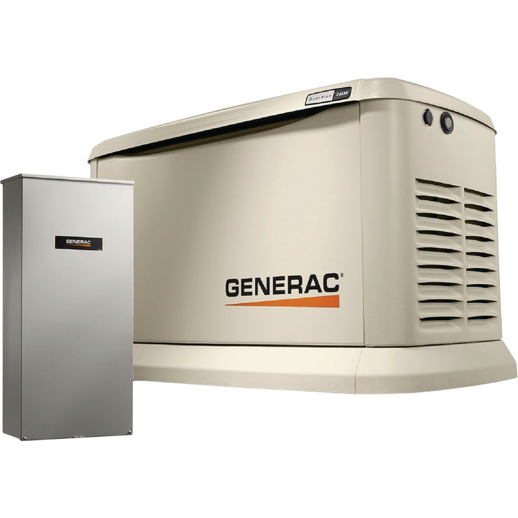 Image of Generac Guardian WiFi 21,000W Natural Gas/24,000W LP Home Standby Generator with 200A Automatic Transfer Switch