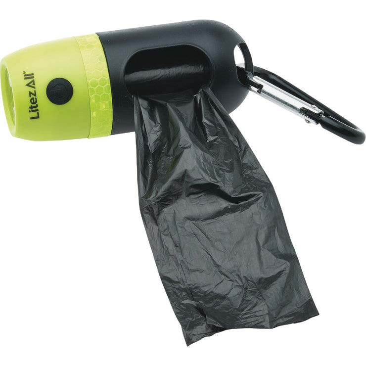 Image of LitezAll 200 Lm. Rechargeable Dog Waste Bag Dispenser & LED Flashlight