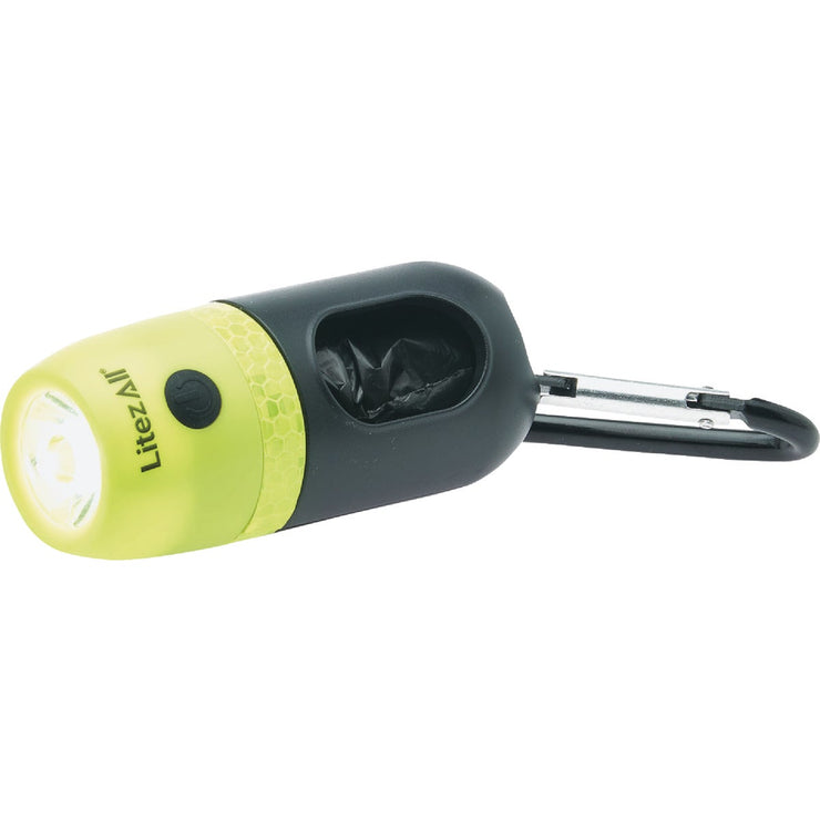 Image of LitezAll 200 Lm. Rechargeable Dog Waste Bag Dispenser & LED Flashlight