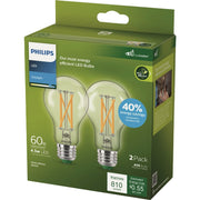 Image of Philips Ultra Efficient 60W Equivalent Daylight A19 LED Light Bulb (2-Pack)