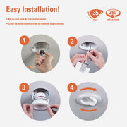 Image of Halo 4 In. Selectable CCT Integrated LED Recessed Light Trim, 600 Lm./900 Lm.