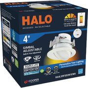 Image of Halo 4 In. Selectable CCT Integrated LED Recessed Light Trim, 600 Lm./900 Lm.