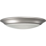 Image of Satco Nuvo 7 In. Brushed Nickel 60W Equivalent LED CCT-Selectable Disk Flush Mount Ceiling Light Fixture