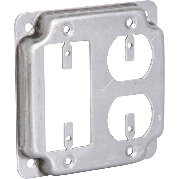 Image of Southwire GFI Outlet & Duplex Outlet Raised Steel Exposed Work Square Cover