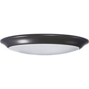 Image of Satco Nuvo 7 In. Mahogany Bronze 60W Equivalent LED CCT-Selectable Disk Flush Mount Ceiling Light Fixture