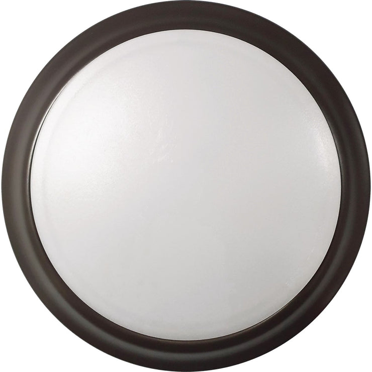 Image of Satco Nuvo 7 In. Mahogany Bronze 60W Equivalent LED CCT-Selectable Disk Flush Mount Ceiling Light Fixture