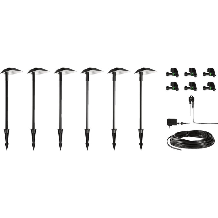 Image of Nebo LED Espresso All-Weather Metal Sleek Style Path Light Kit (6-Piece)