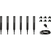 Image of Nebo LED Espresso All-Weather Metal Bollard Style Path Light Kit (6-Piece)