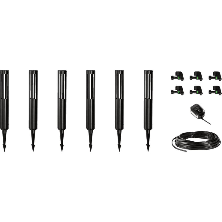 Image of Nebo LED Espresso All-Weather Metal Bollard Style Path Light Kit (6-Piece)