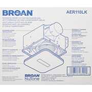 Image of Broan-NuTone Roomside 110 CFM 1.0 Sone 120V Bath Exhaust Fan with CleanCover Grille & LED Light