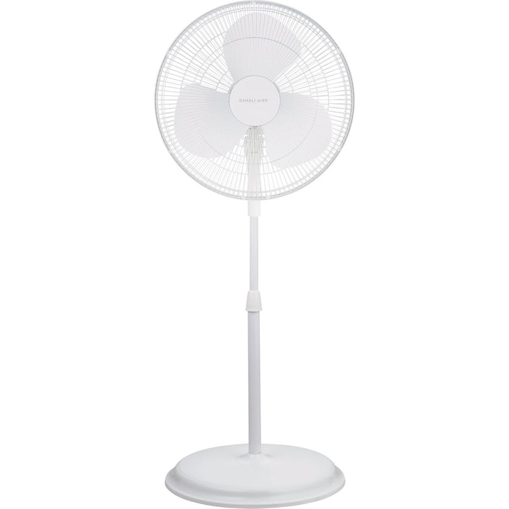 Image of Denali Aire 16 In. 3-Speed White Oscillating Pedestal Fan