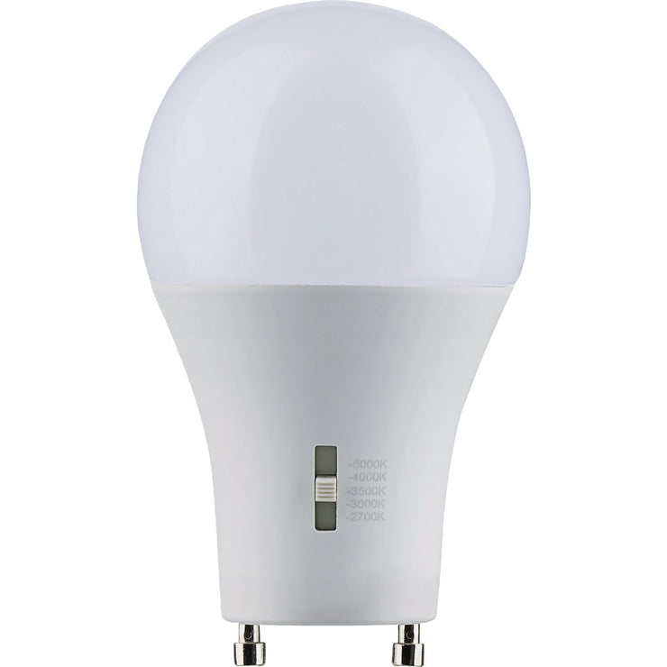 Image of Satco 60W Equivalent 5CCT-Selectable A19 GU24 Base Dimmable Traditional LED Light Bulb