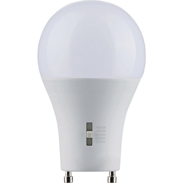 Image of Satco 75W Equivalent 5CCT-Selectable A19 GU24 Base Dimmable Traditional LED Light Bulb