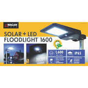 Image of Wagan Tech Black Motion Activated Dusk To Dawn 1600 Lm. Solar Flood Light