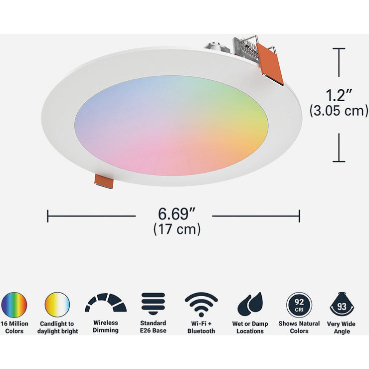 Image of Halo 6 In. White CCT Tunable Smart LED Downlight Connected by WiZ Pro, 900 Lm.