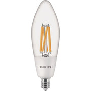 Image of Philips 40W Equivalent Soft White B11 Dusk to Dawn LED Decorative Light Bulb (2-Pack)