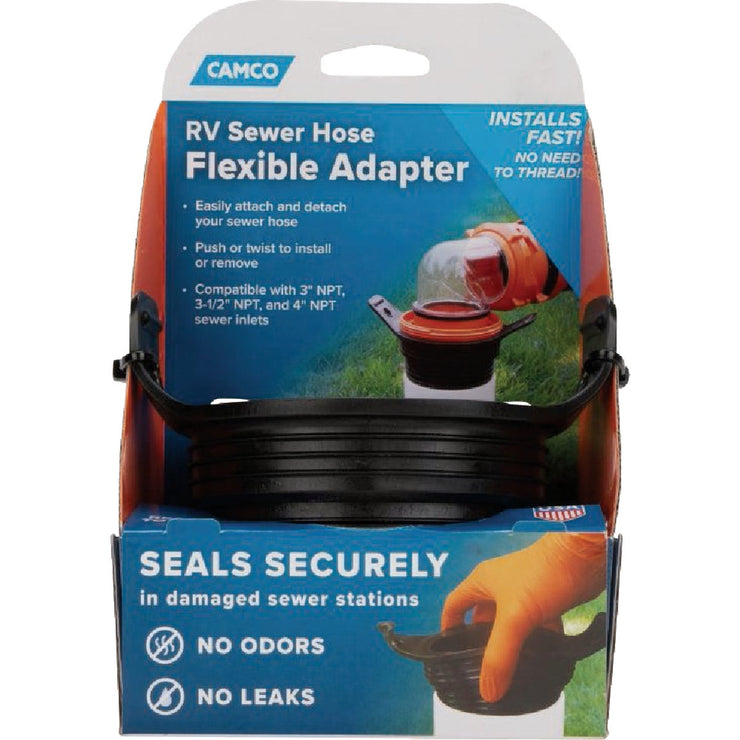 Image of Camco Flexible 3-in-1 RV Sewer Hose Flexible Adapter
