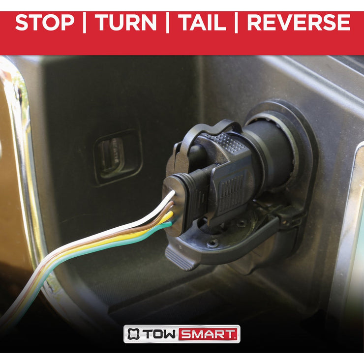 Image of Towsmart 24 Ft. 18 Ga. 4-Way Flat Trailer Wiring Connector