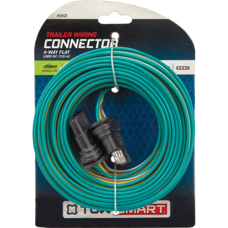Image of Towsmart 24 Ft. 18 Ga. 4-Way Flat Trailer Wiring Connector